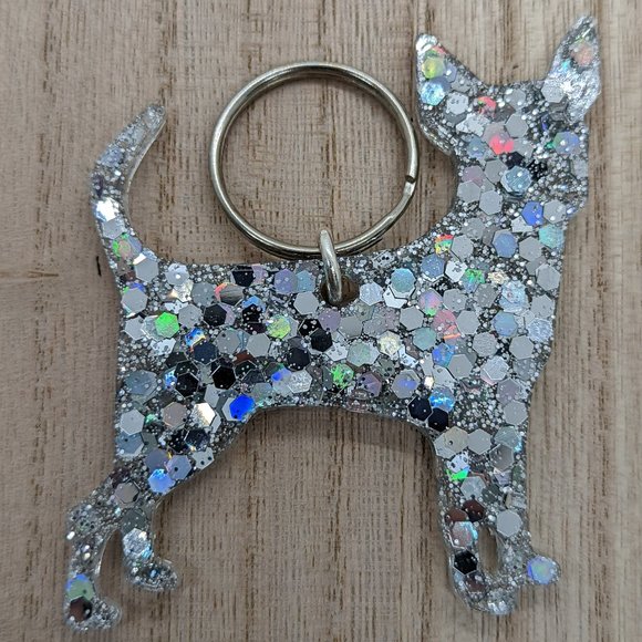 Chihuahua Glitter Keychains - Picture 1 of 2